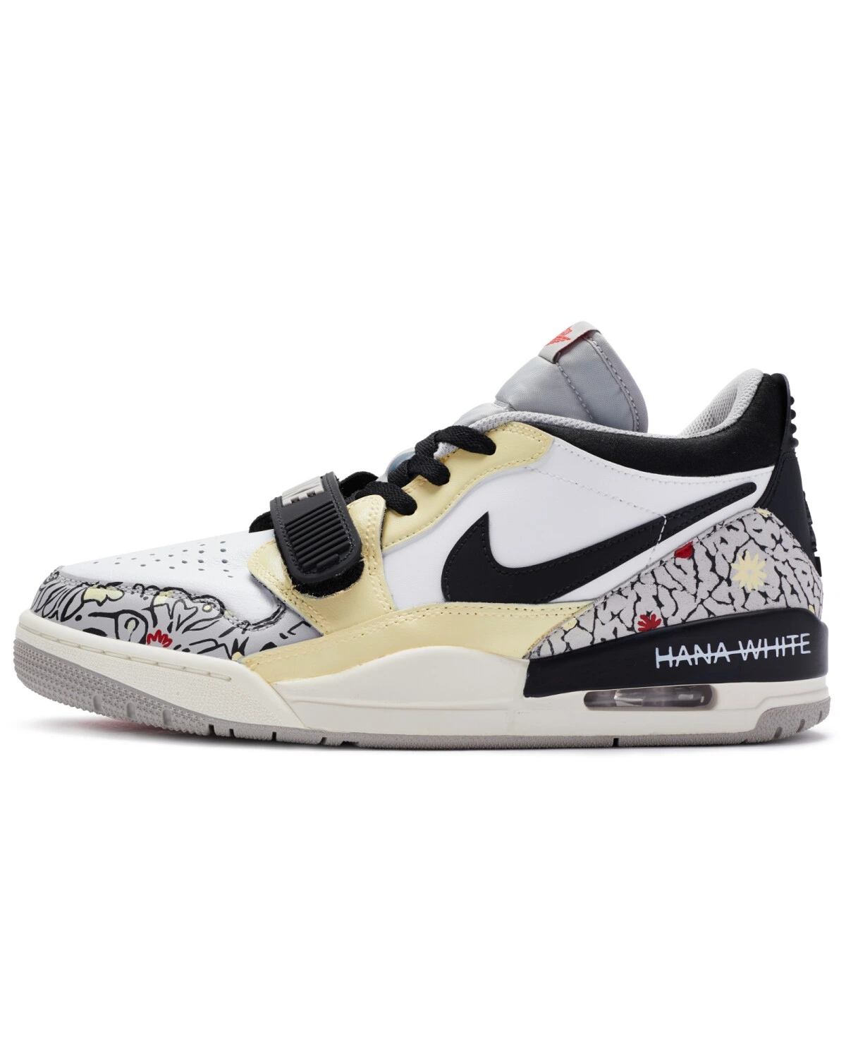 Jordan Legacy 312 мужские баскетбольные кроссовки черно-белые с желтым и красным картинка