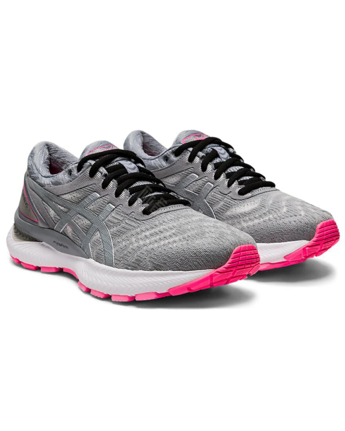 Asics GEL-Nimbus 22 женские кроссовки для бега серо-розово-белые картинка