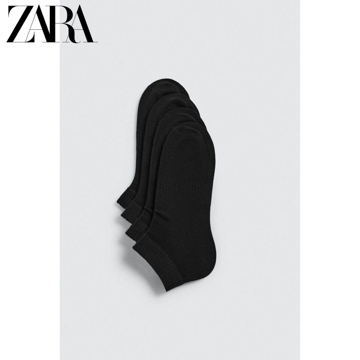 ZARA мужские хлопковые носки до щиколотки 4 пары серые картинка