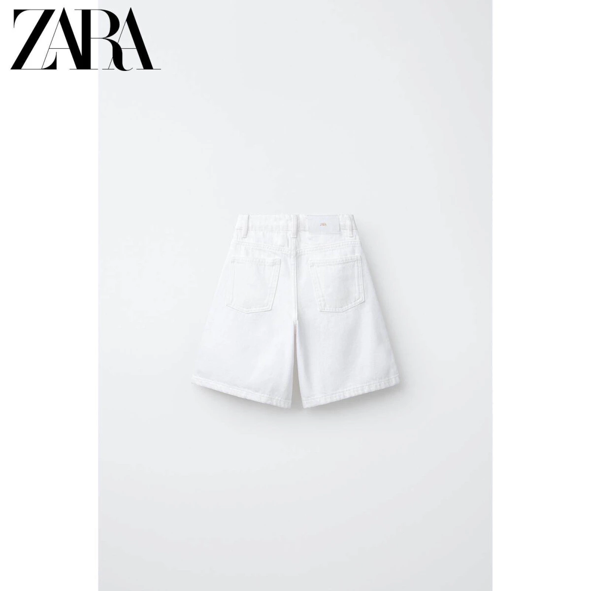 ZARA женские длинные джинсовые шорты повседневные простые картинка