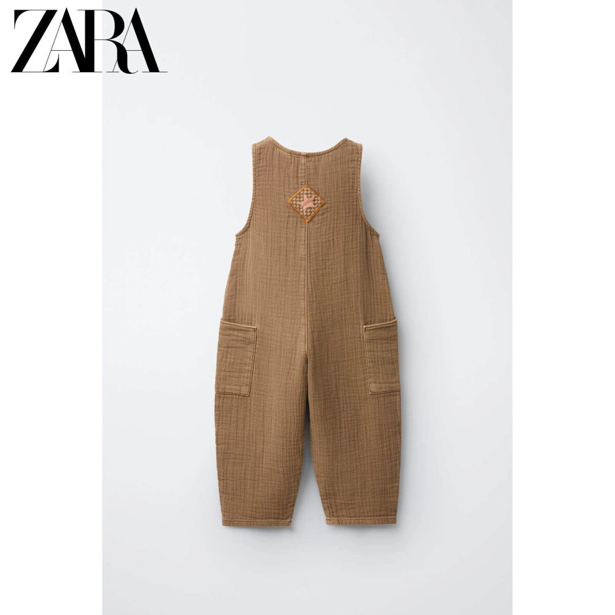 ZARA мужской комбинезон с подтяжками из 100% хлопка картинка