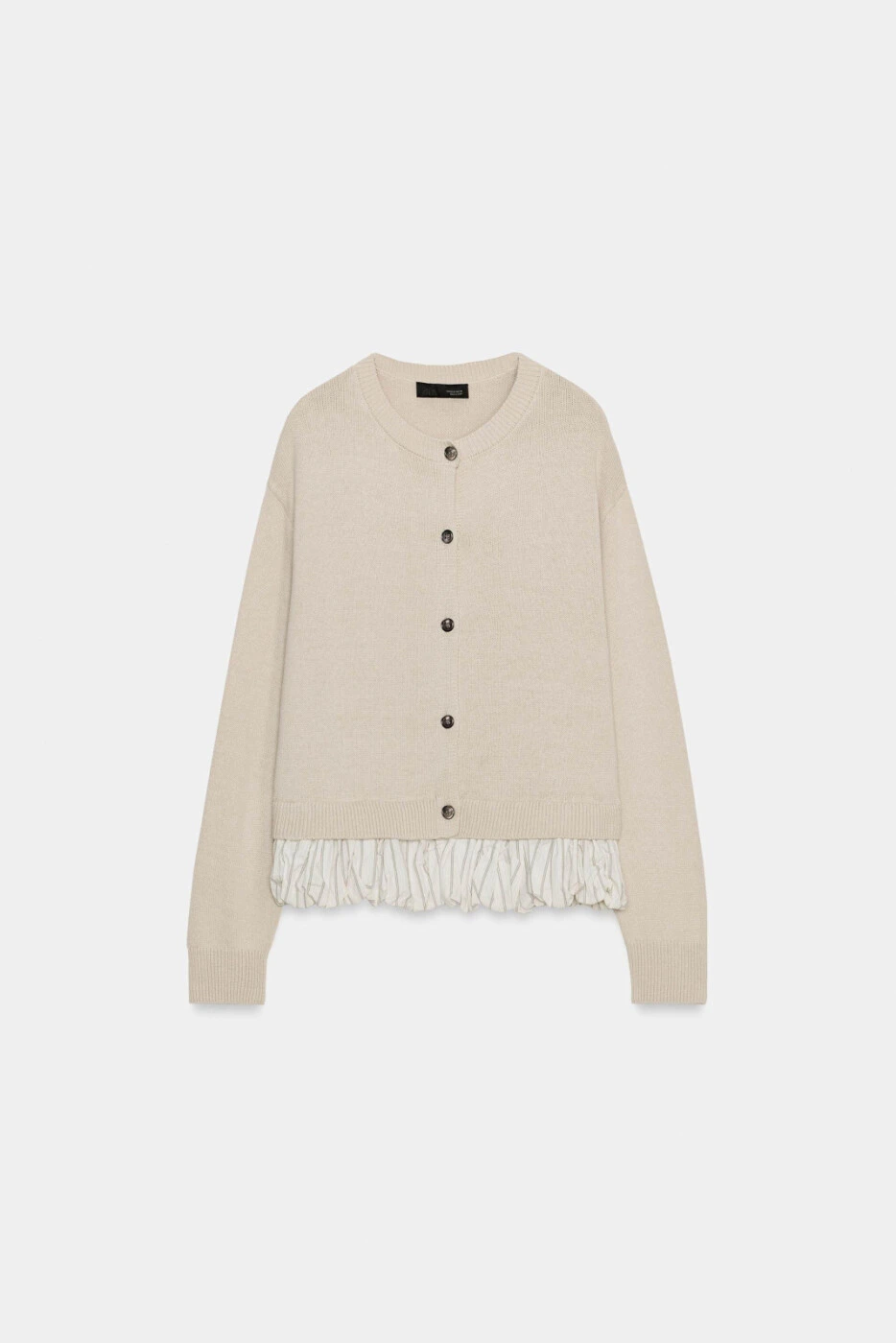 ZARA женский повседневный кардиган с длинным рукавом сплайсинг картинка