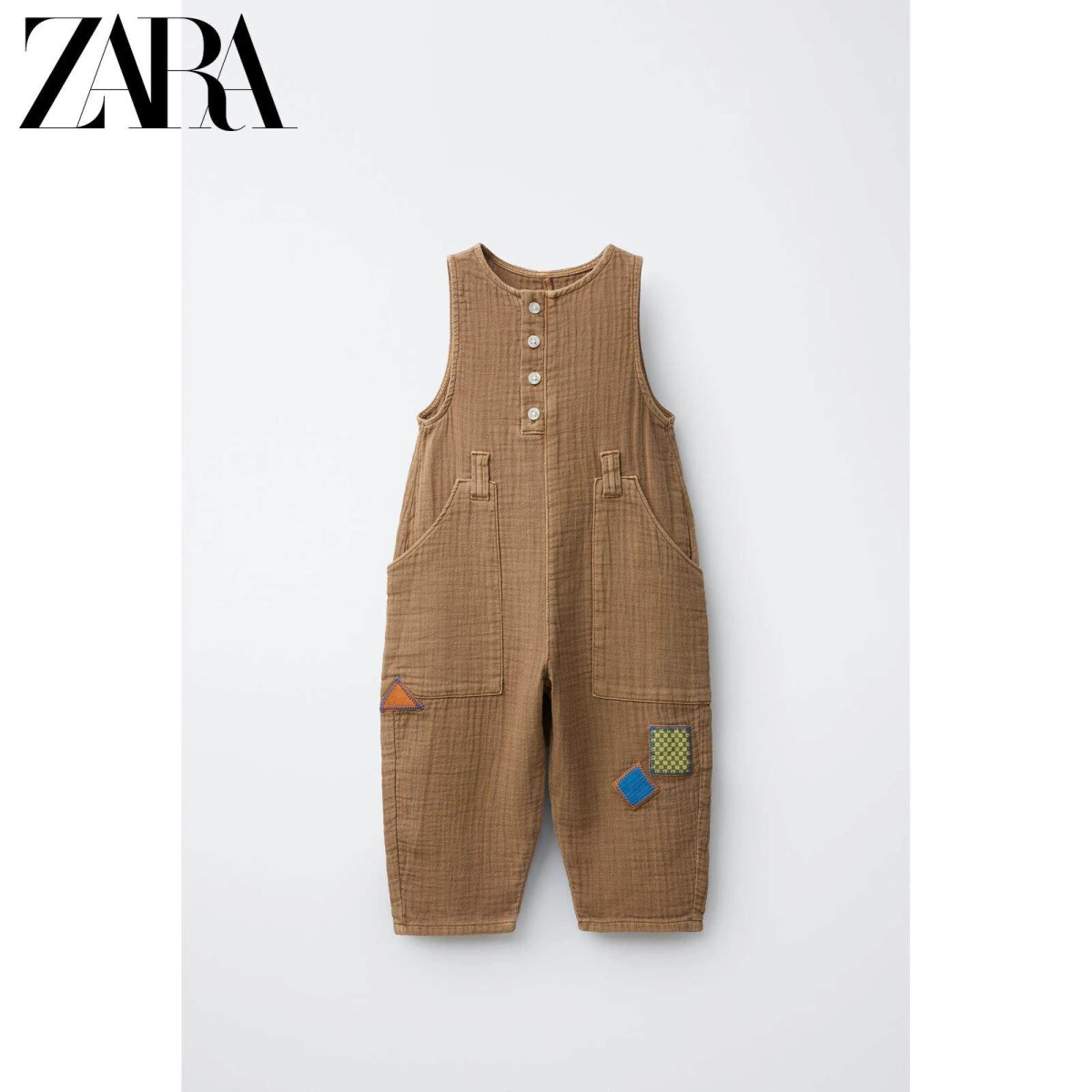 ZARA мужской комбинезон с подтяжками из 100% хлопка картинка