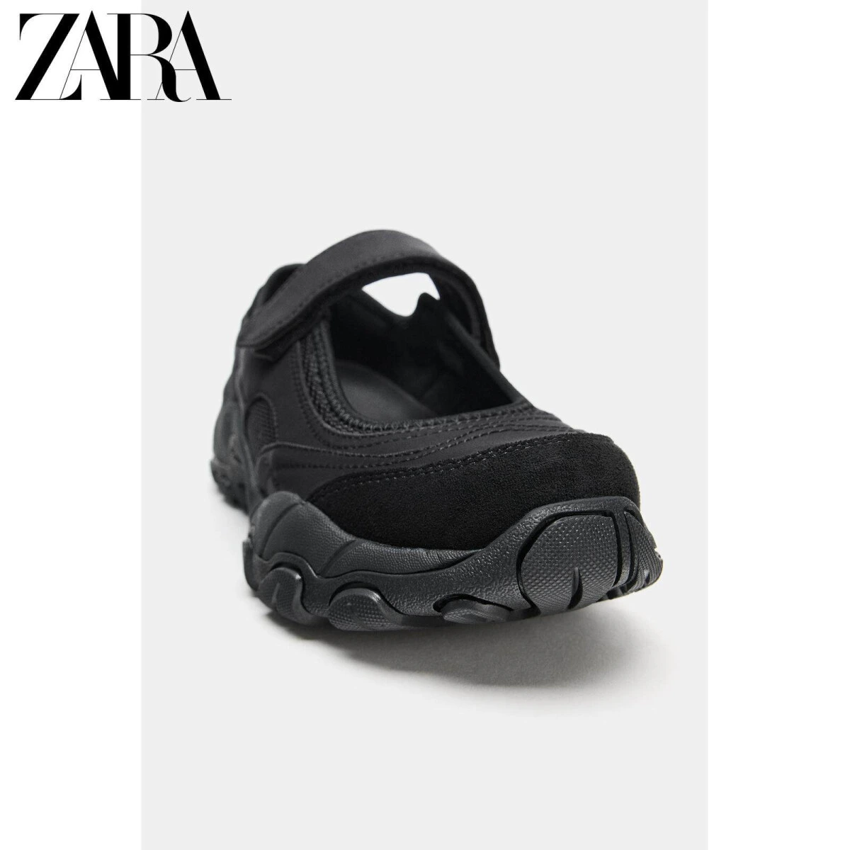 ZARA женские спортивные балетки на платформе с комбинированным верхом картинка