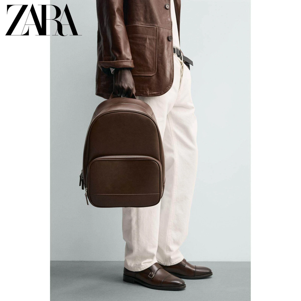 ZARA мужской повседневный рюкзак 14 л коричневый картинка