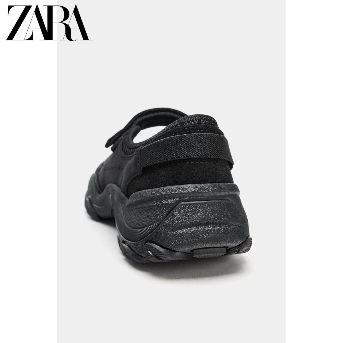 ZARA женские спортивные балетки на платформе с комбинированным верхом картинка