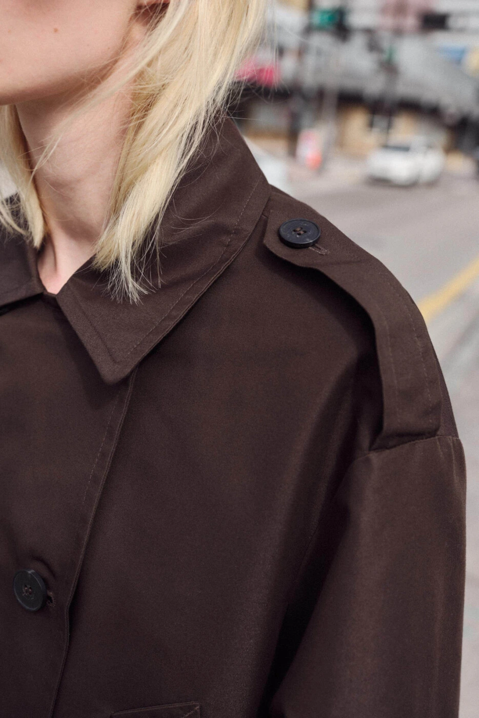 ZARA женский короткий тренч с длинным рукавом и отложным воротником картинка
