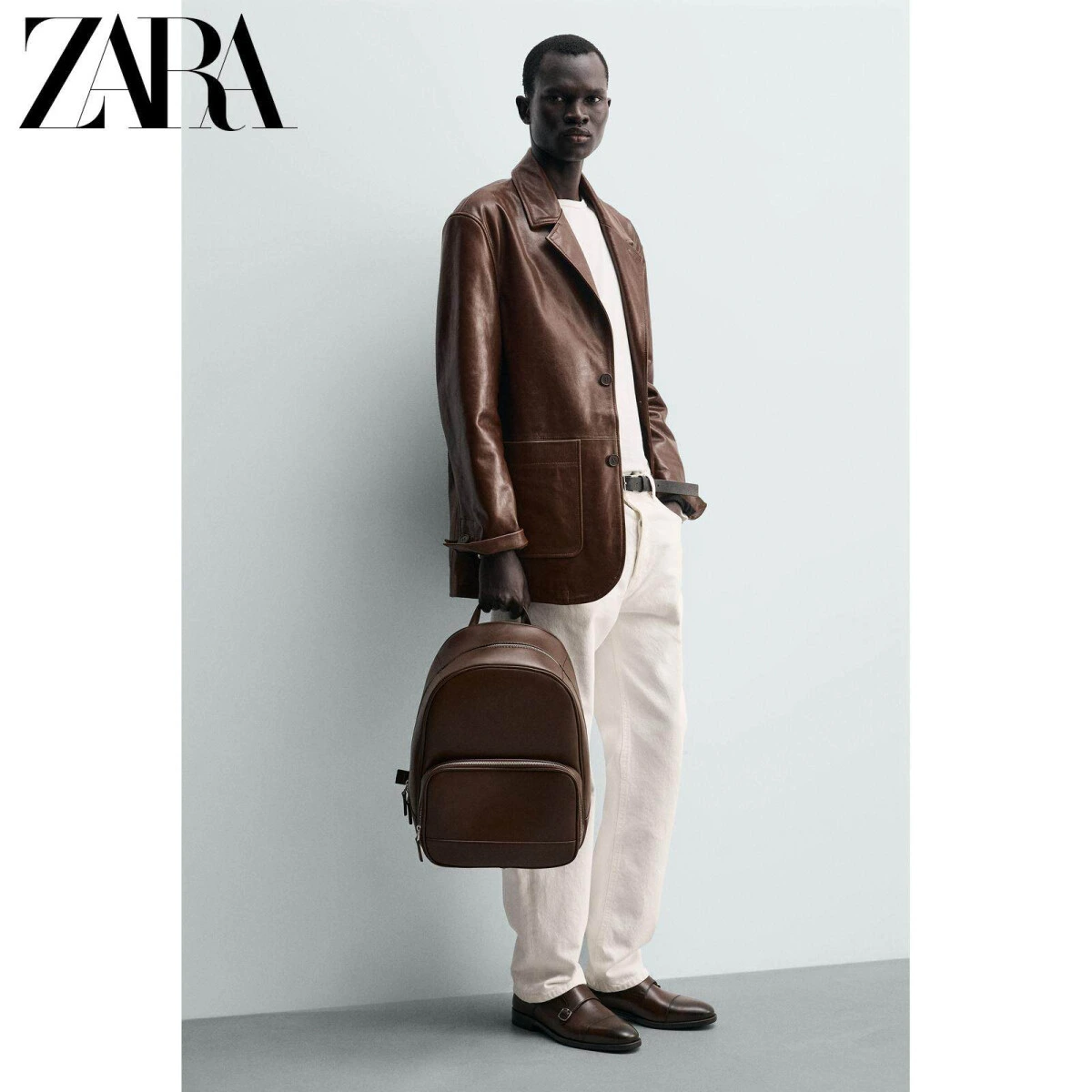 ZARA мужской повседневный рюкзак 14 л коричневый картинка