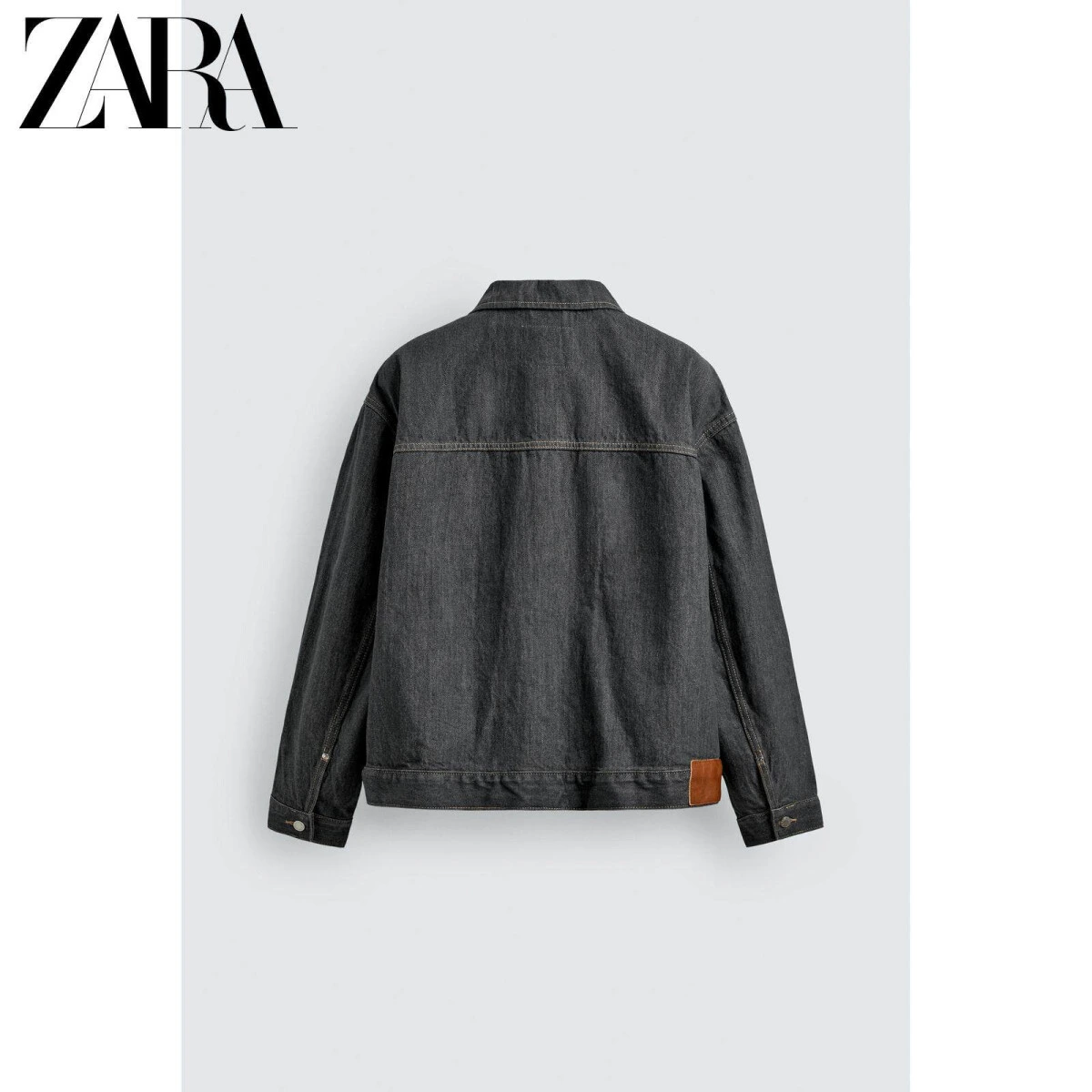 ZARA мужская джинсовая куртка оверсайз из хлопка 100% без полоскания картинка