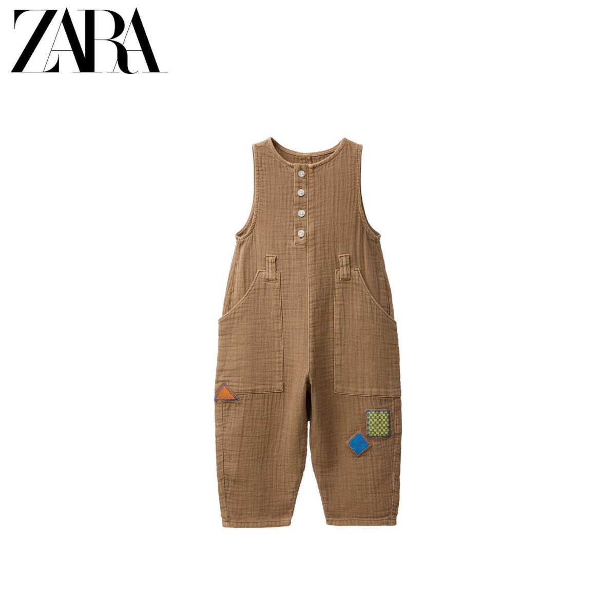ZARA мужской комбинезон с подтяжками из 100% хлопка картинка