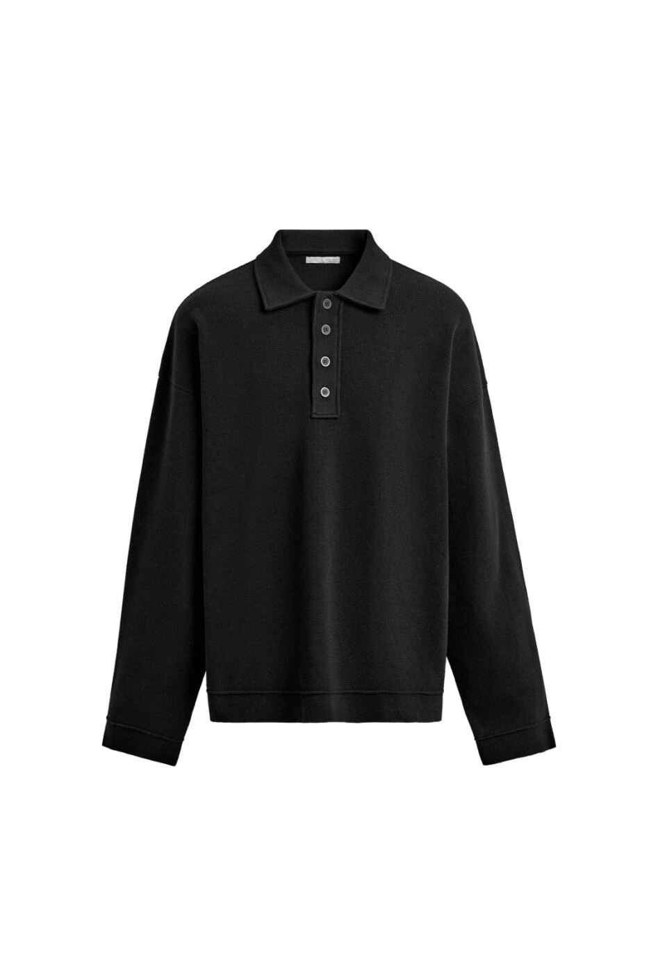ZARA мужское хлопковое поло свободного кроя весна 2026 картинка